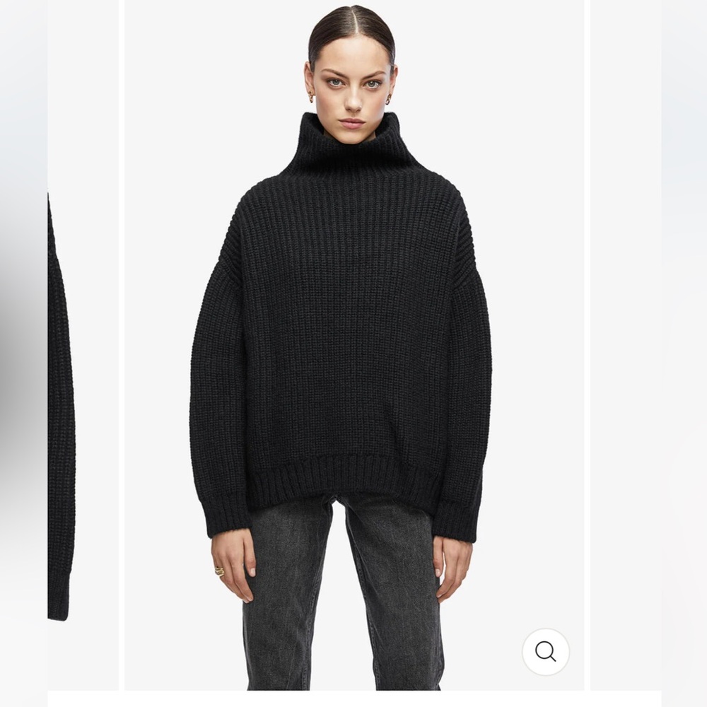 Anine Bing Sydney turtle neck sweater, black, small, good condition